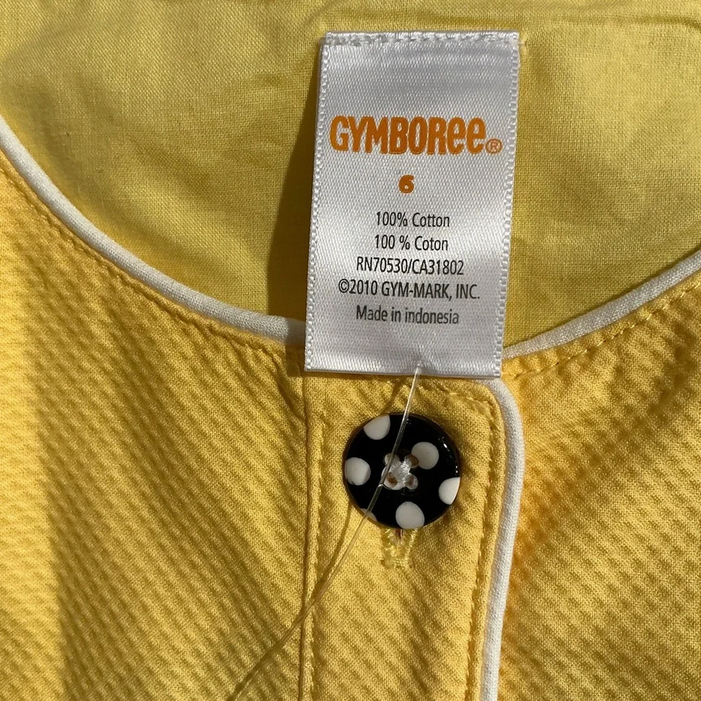 Gymboree yellow sleeveless mod shift dress